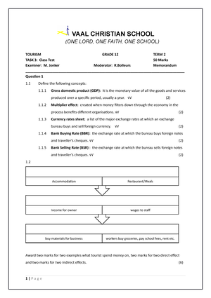 tourism study guide grade 12 2022 pdf download