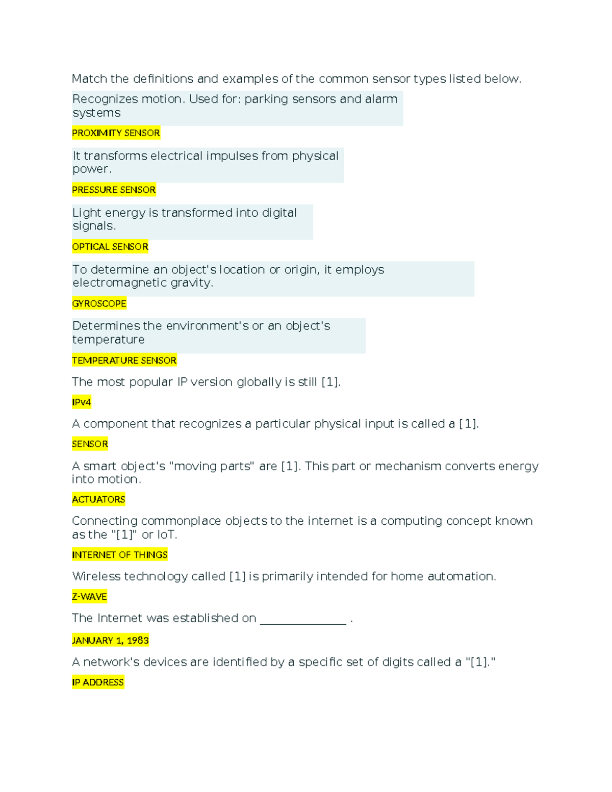 COMP6103 Prelim LAB 1 - Match The Definitions And Examples Of The ...