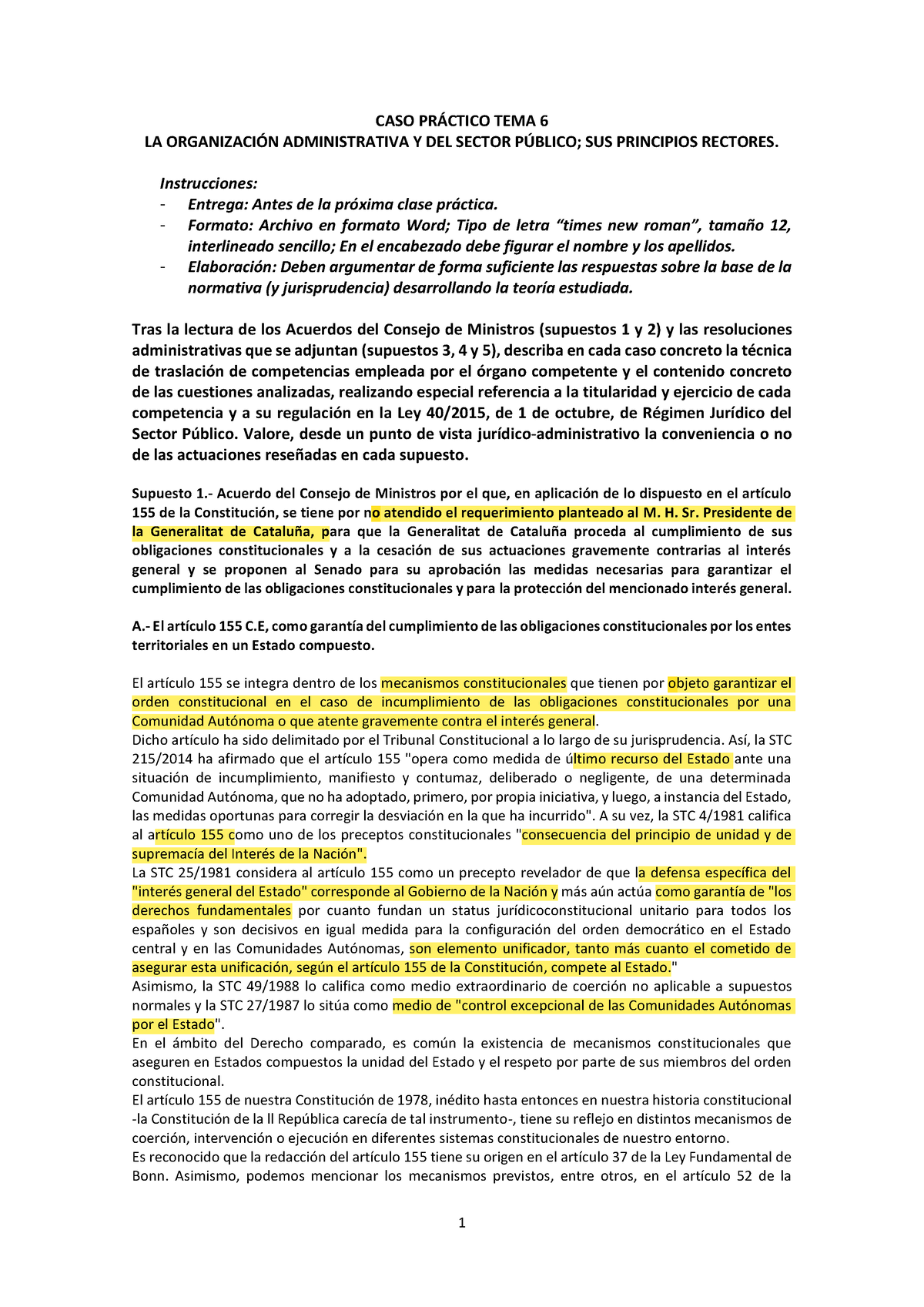 Caso Práctico Tema 6 Miguel María García Cabas Derecho Administrativo I Caso PrÁctico Tema 2255