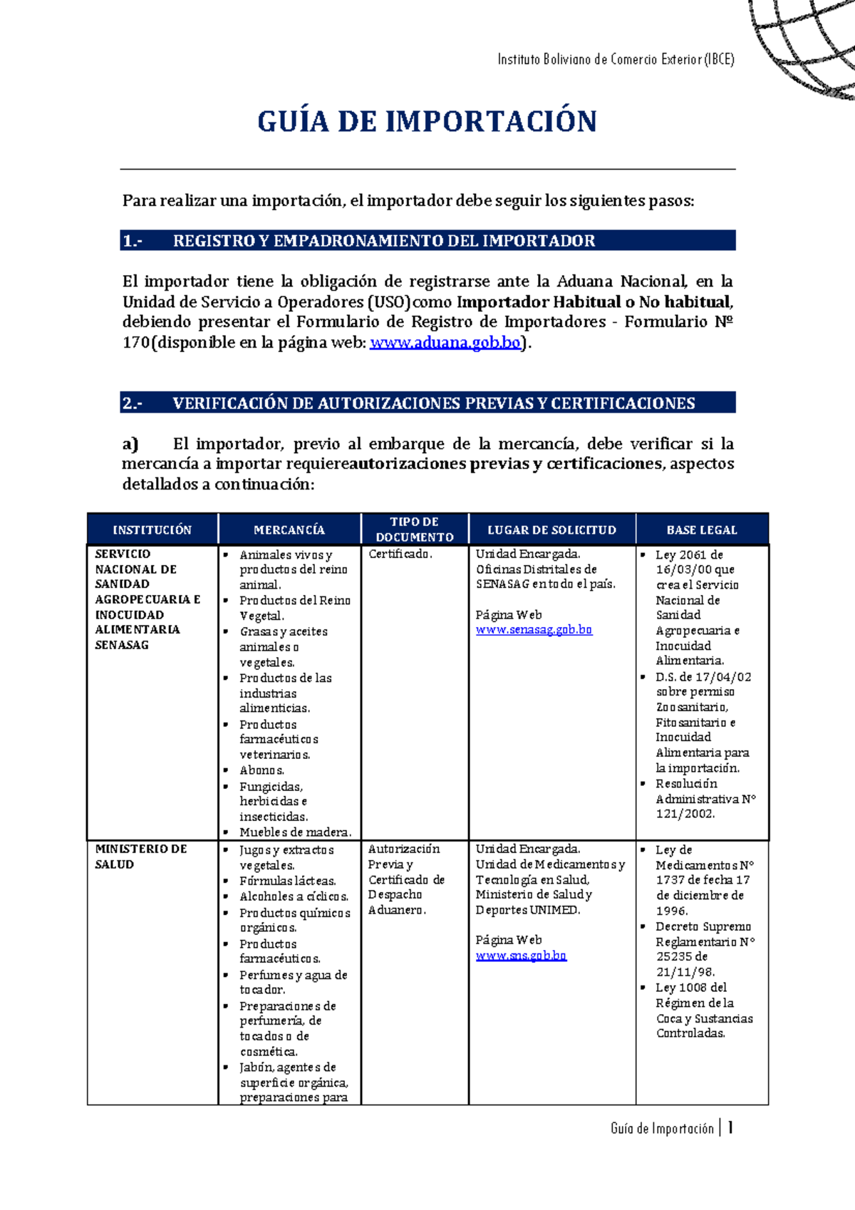 IBCE-Guia-Importacion - GUÍA D Para realizar una importación 1 ...