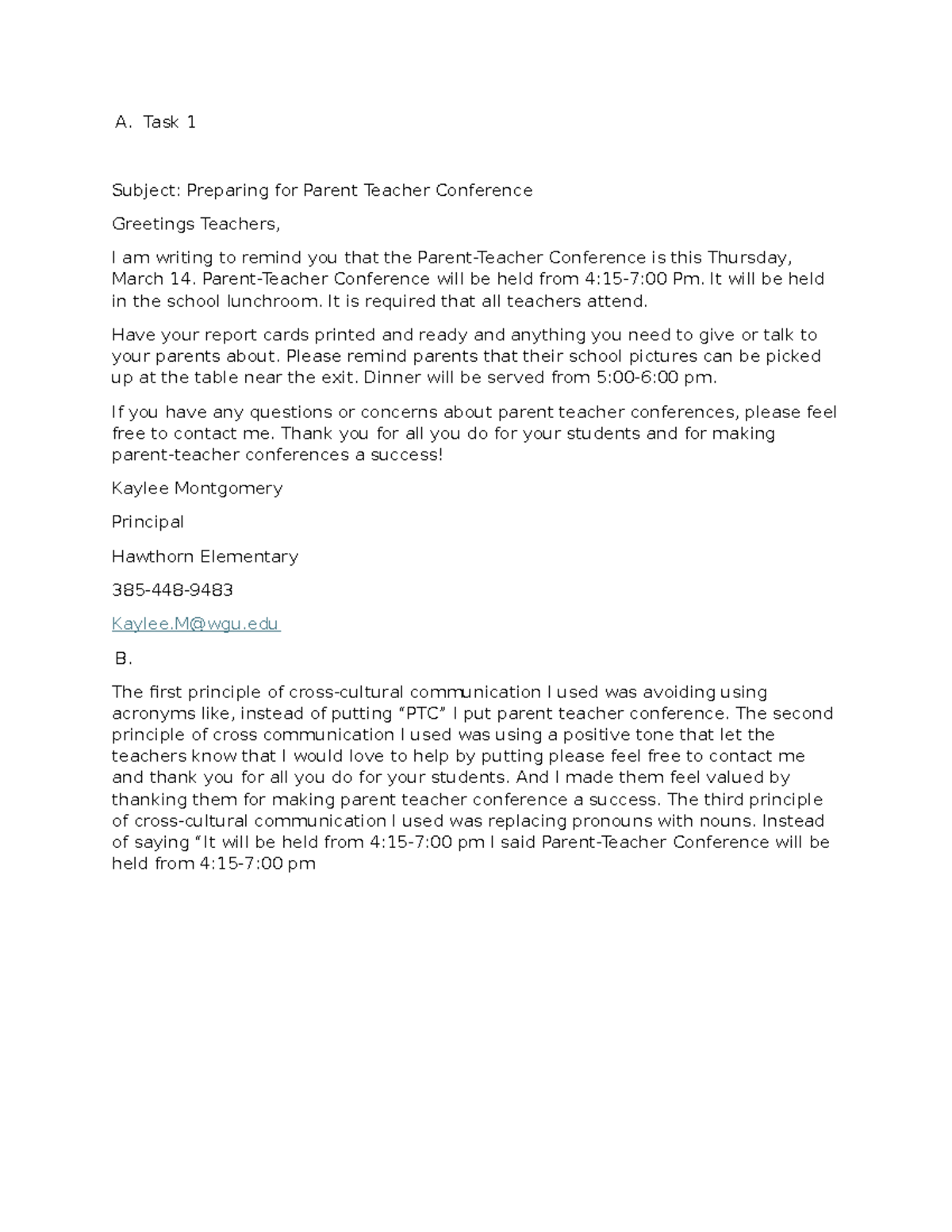 Task 1 rhm3 writing a professional email a task 1 subject preparing