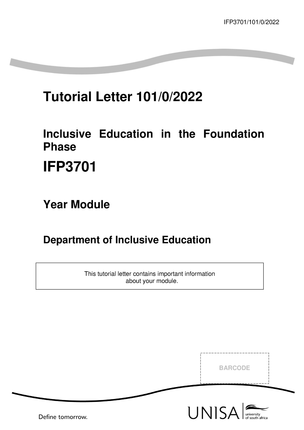 101 2022 0 B-4 - Assignment - IFP3701/101/0/ Tutorial Letter 101/0 ...