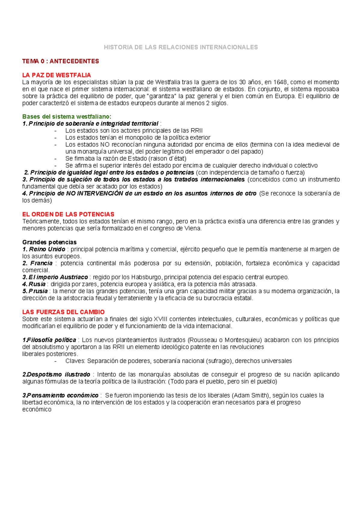 Apuntes historia de las rrii - HISTORIA DE LAS RELACIONES ...