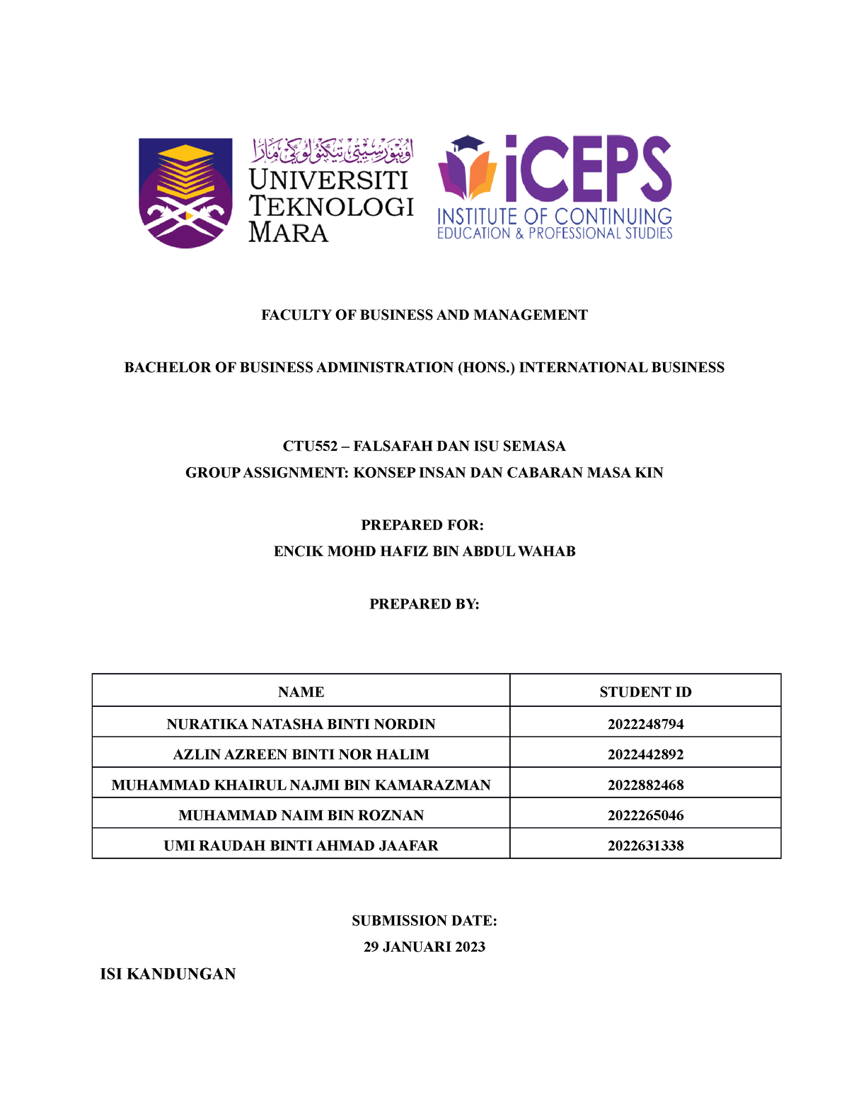 Faculty OF Business AND Management - FACULTY OF BUSINESS AND MANAGEMENT ...