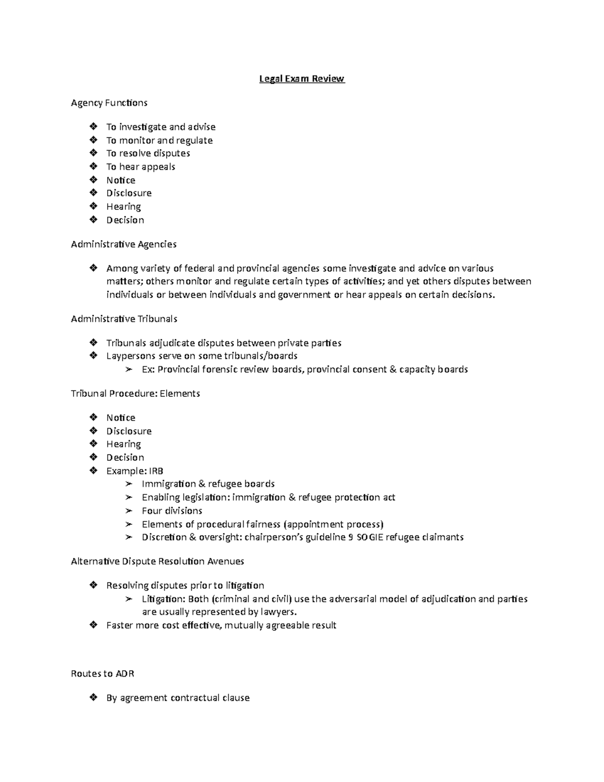 Legal Exam Review - These include notes for this course. - Legal Exam ...