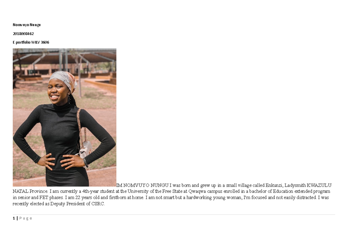 Nomvuyo WILV Assignment - Nomvuyo Nungu 2018008462 E portfolio WILV ...