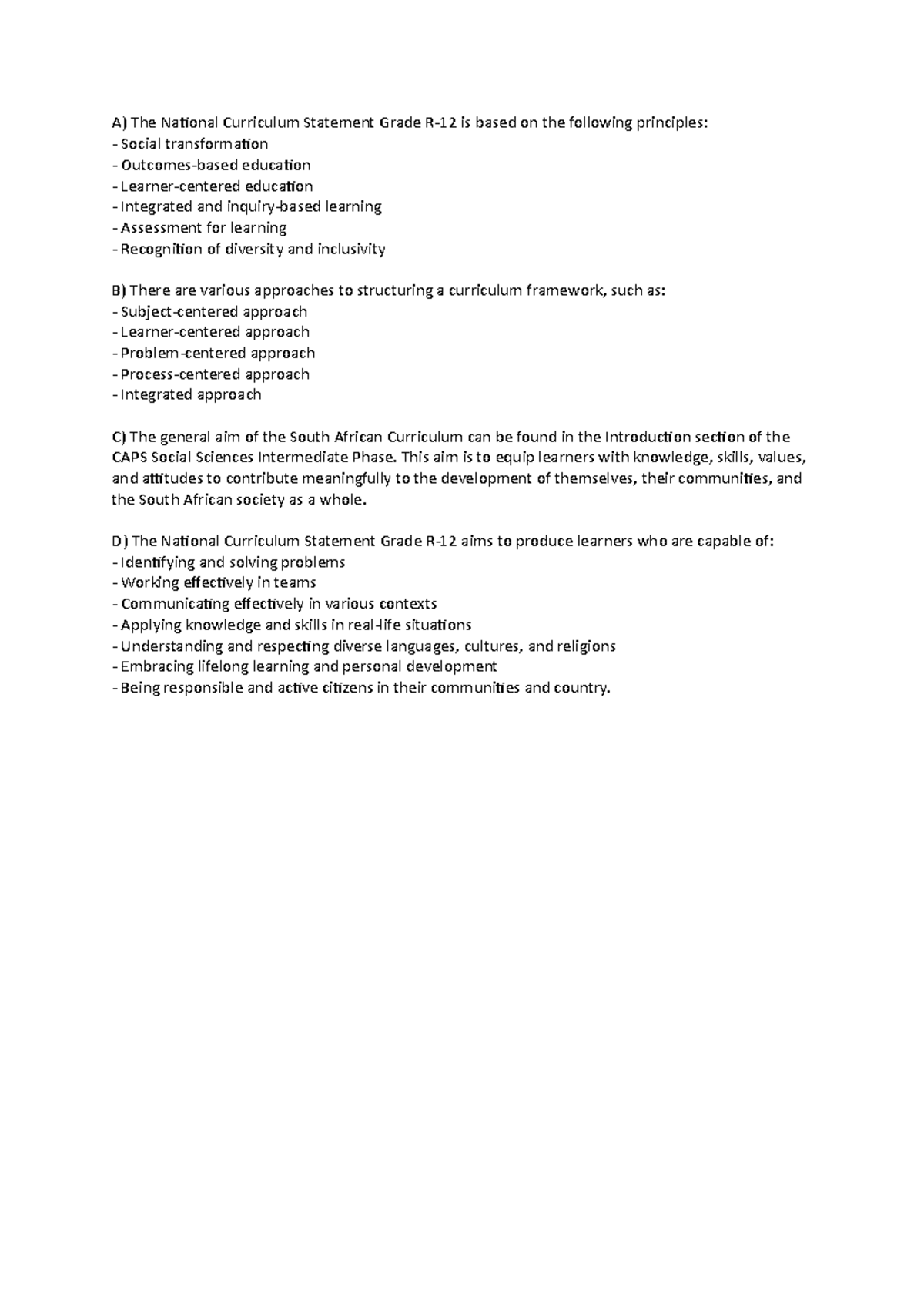 Ice task - I help this work will help you. - A) The National Curriculum ...