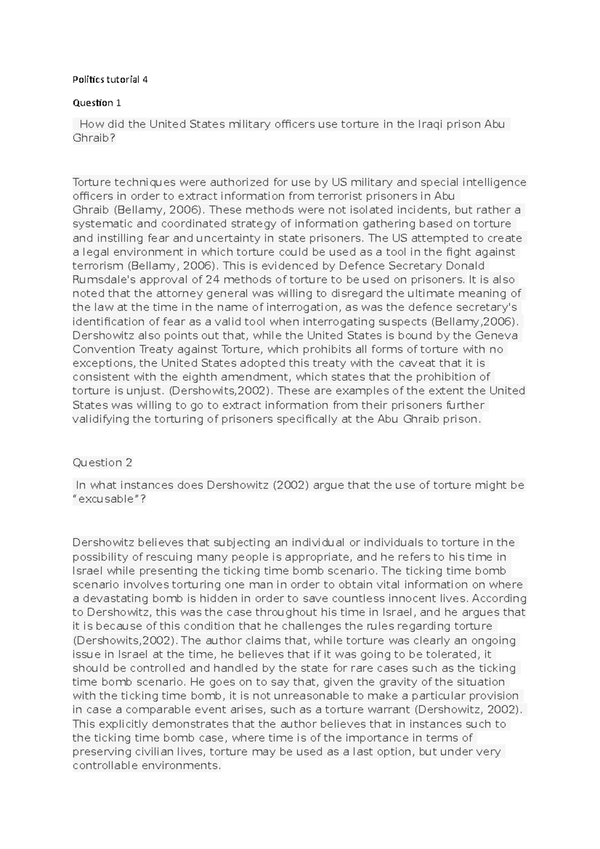Politics tutorial 4 - These methods were not isolated incidents, but ...