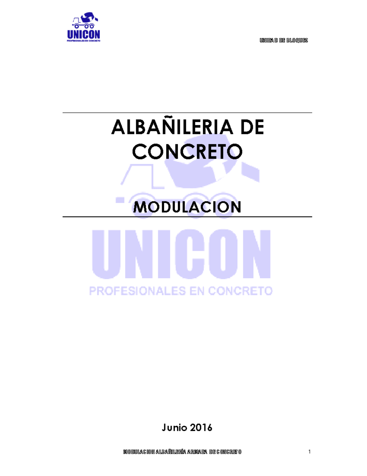 Manual DE Modulacion Albañileria Armada Unicon - 2016 - ALBAÑILERIA DE ...