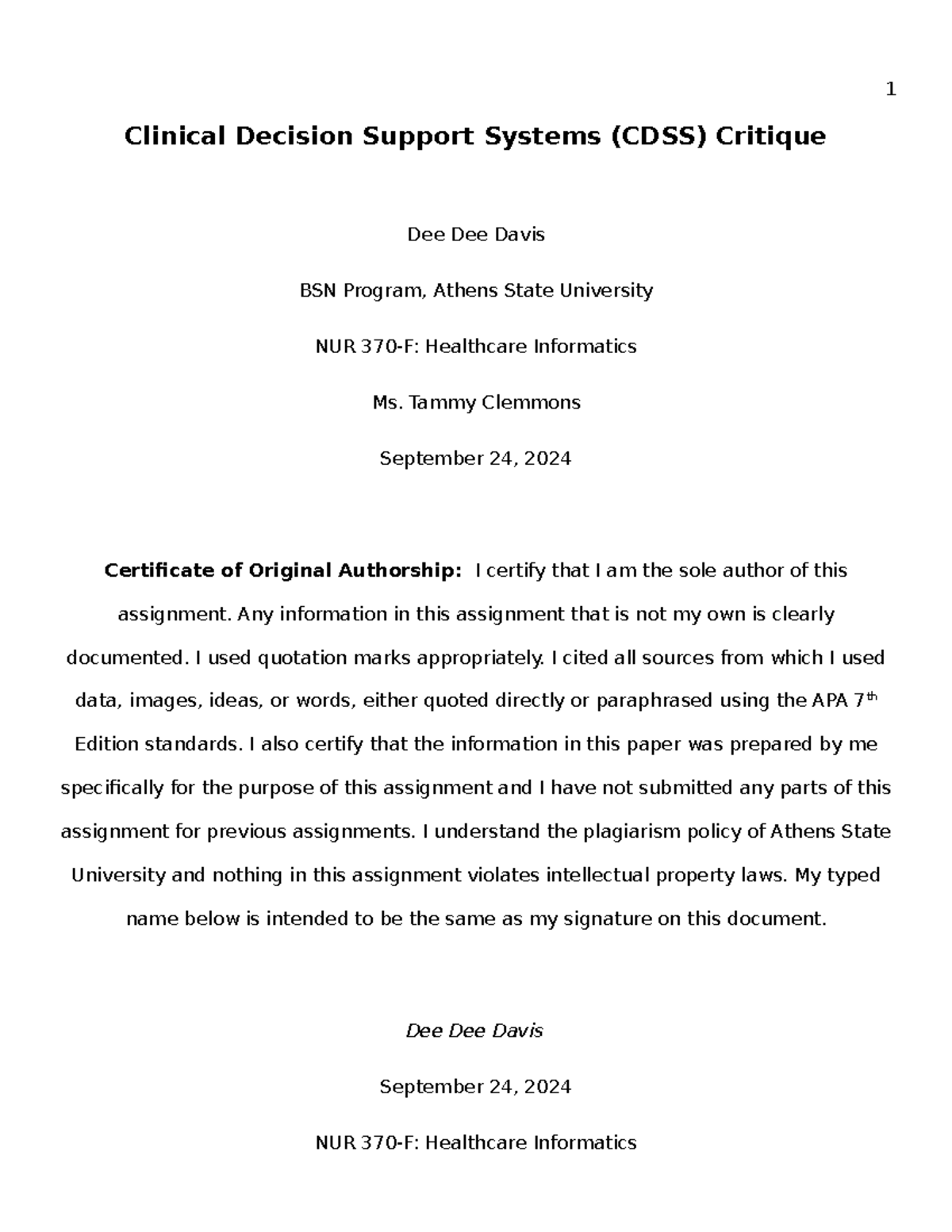 System Usability Scale - Clinical Decision Support Systems (CDSS ...