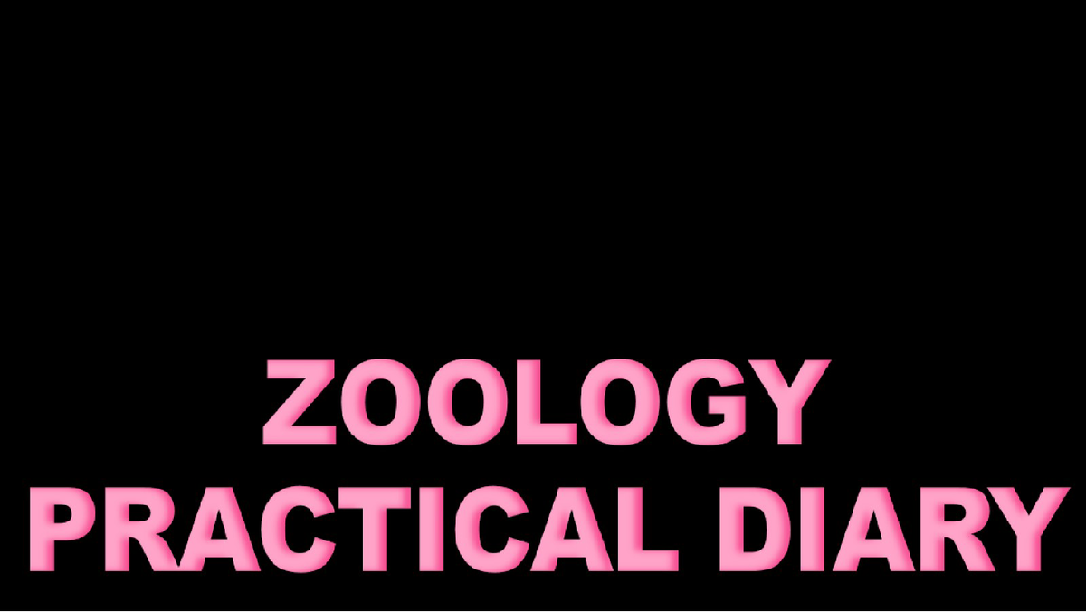 Zoology practical record book.ppx Bachelor of Science Studocu