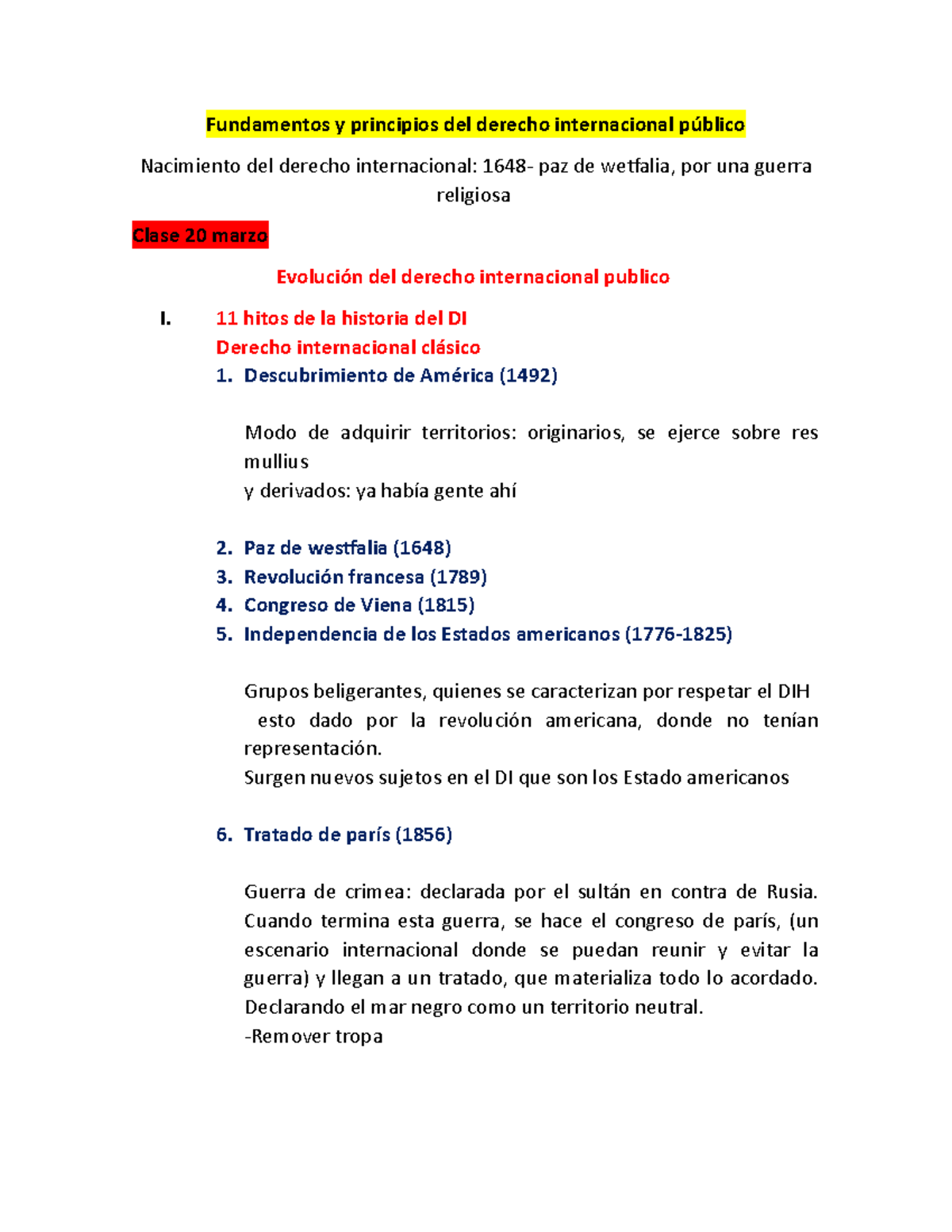 Apuntes Fundamentos Y Principios Del Derecho Internacional Público ...