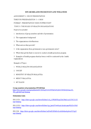 30percent Health Promotion Community Project - HEALTH PROMOTION ...