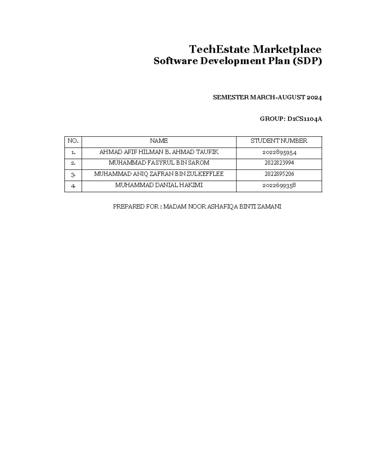 ISP 250 Final Complete Report - TechEstate Marketplace Software ...