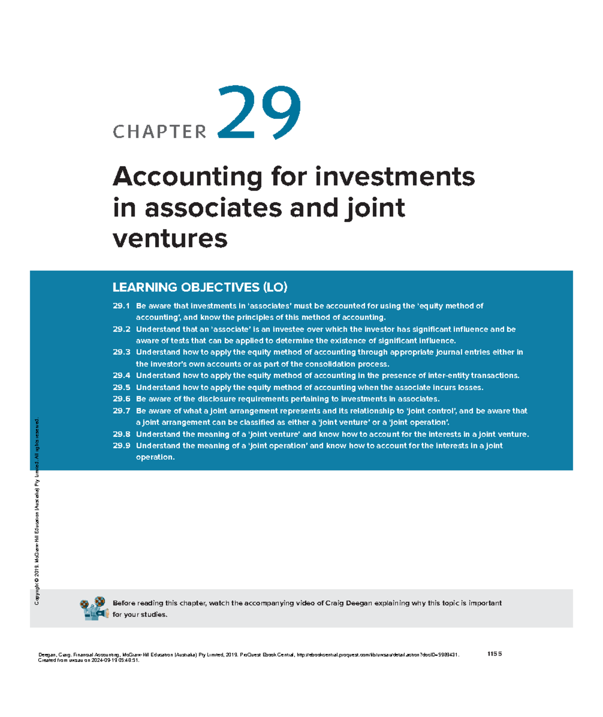 Financial Accounting - ( Chapter 29 Accounting for investments in ...