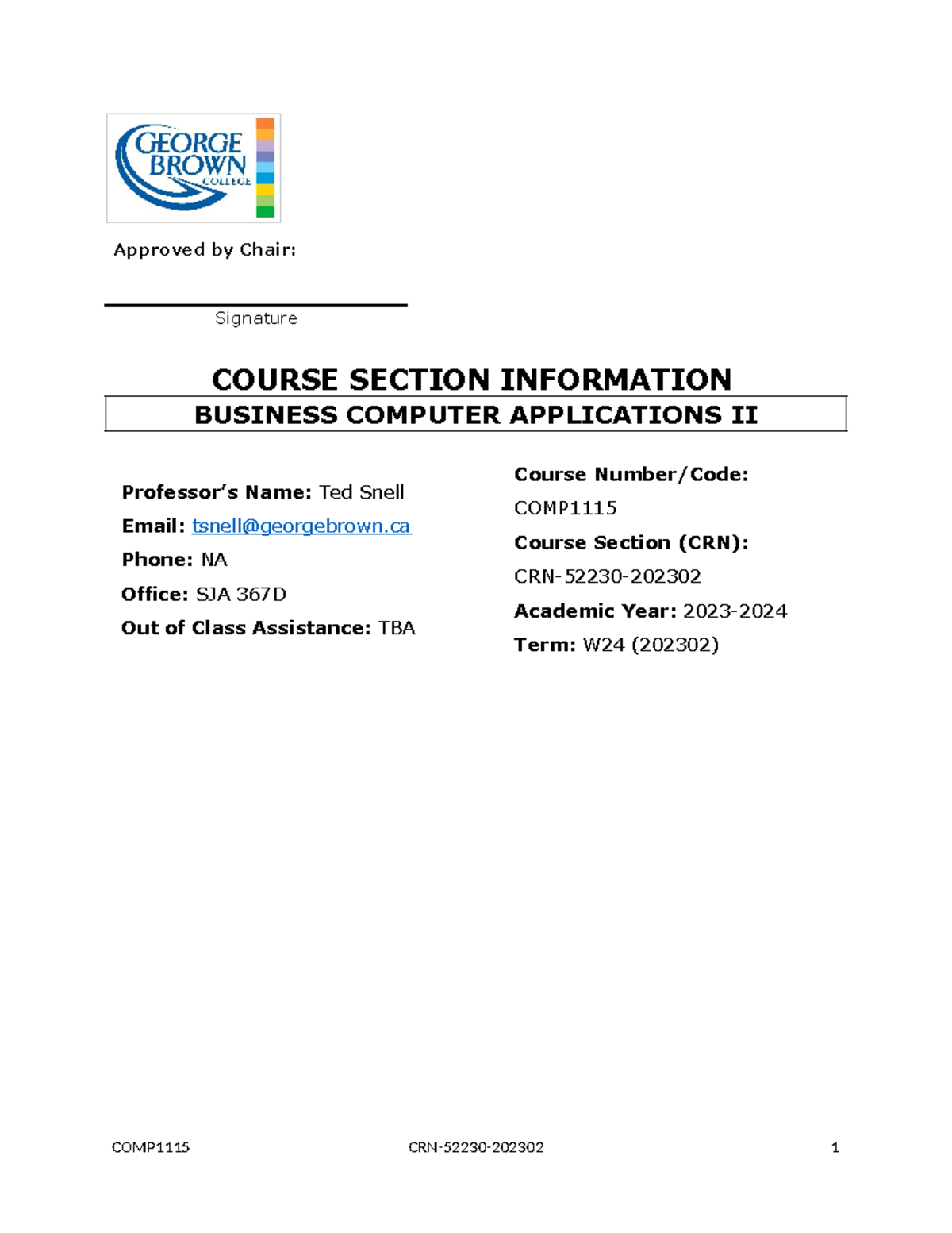 Comp1115 winter 2024 outline approved by chair signature course