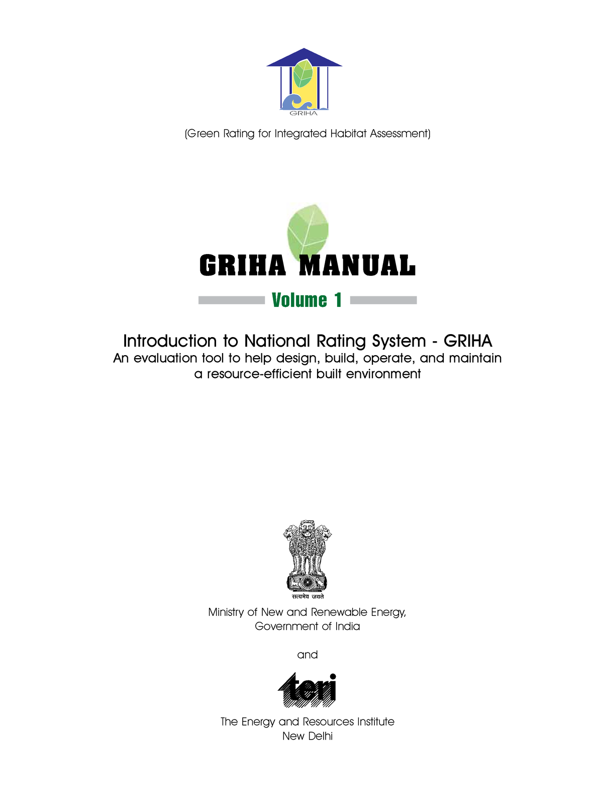 manual-vol-i-ref-griha-manual-griha-green-rating-for-integrated