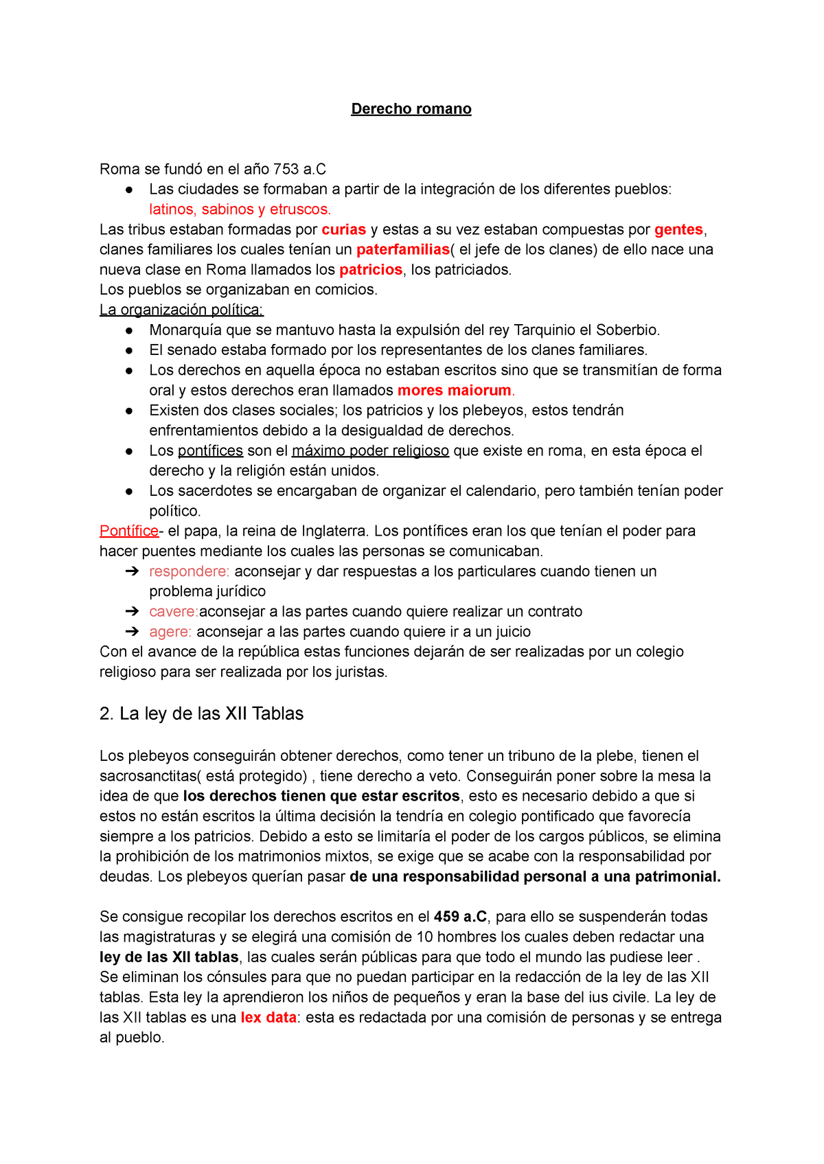 Derecho Romano-2 - Apuntes - Derecho Romano Roma Se Fundó En El Año 753 ...