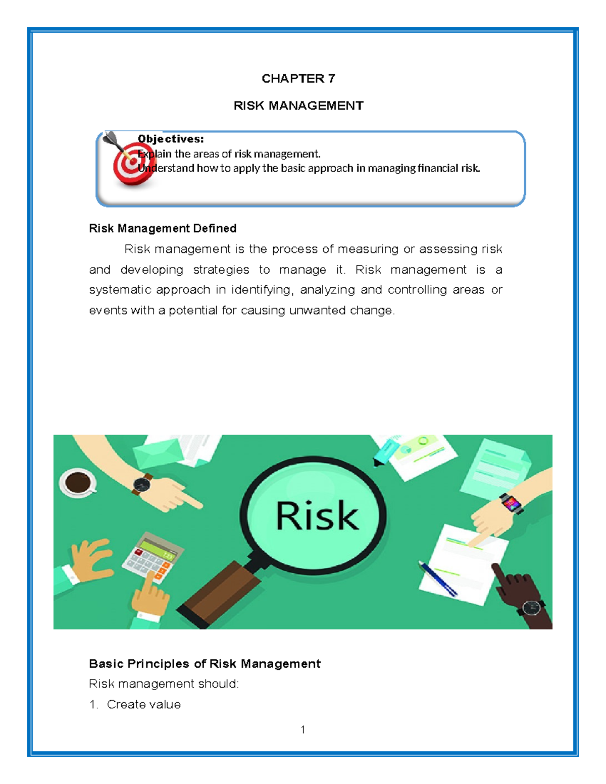 CAE-RISK- Management - LAW ON OBLIGATIONS AND CONTRACTS - Objectives ...