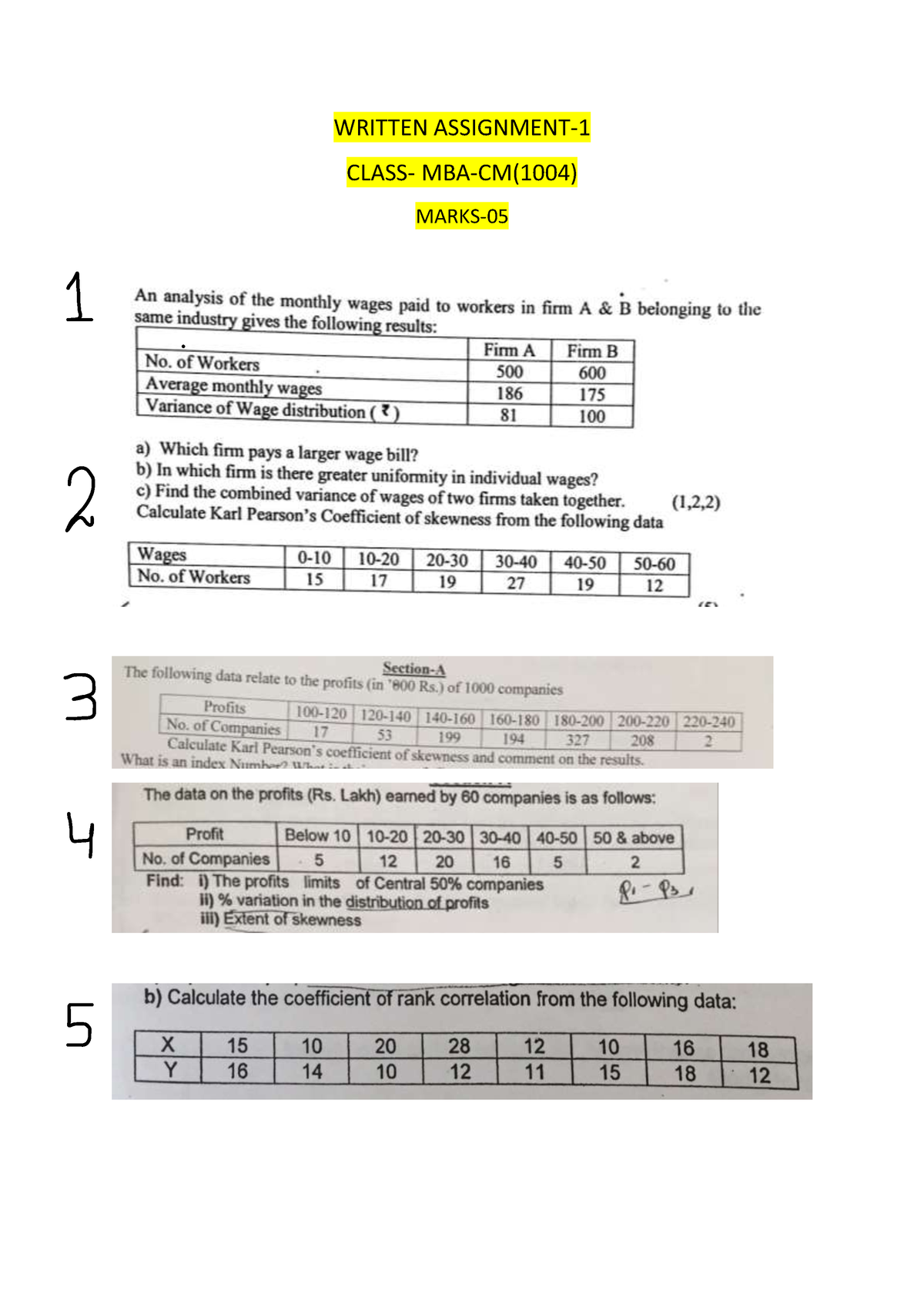 bcom assignment answers