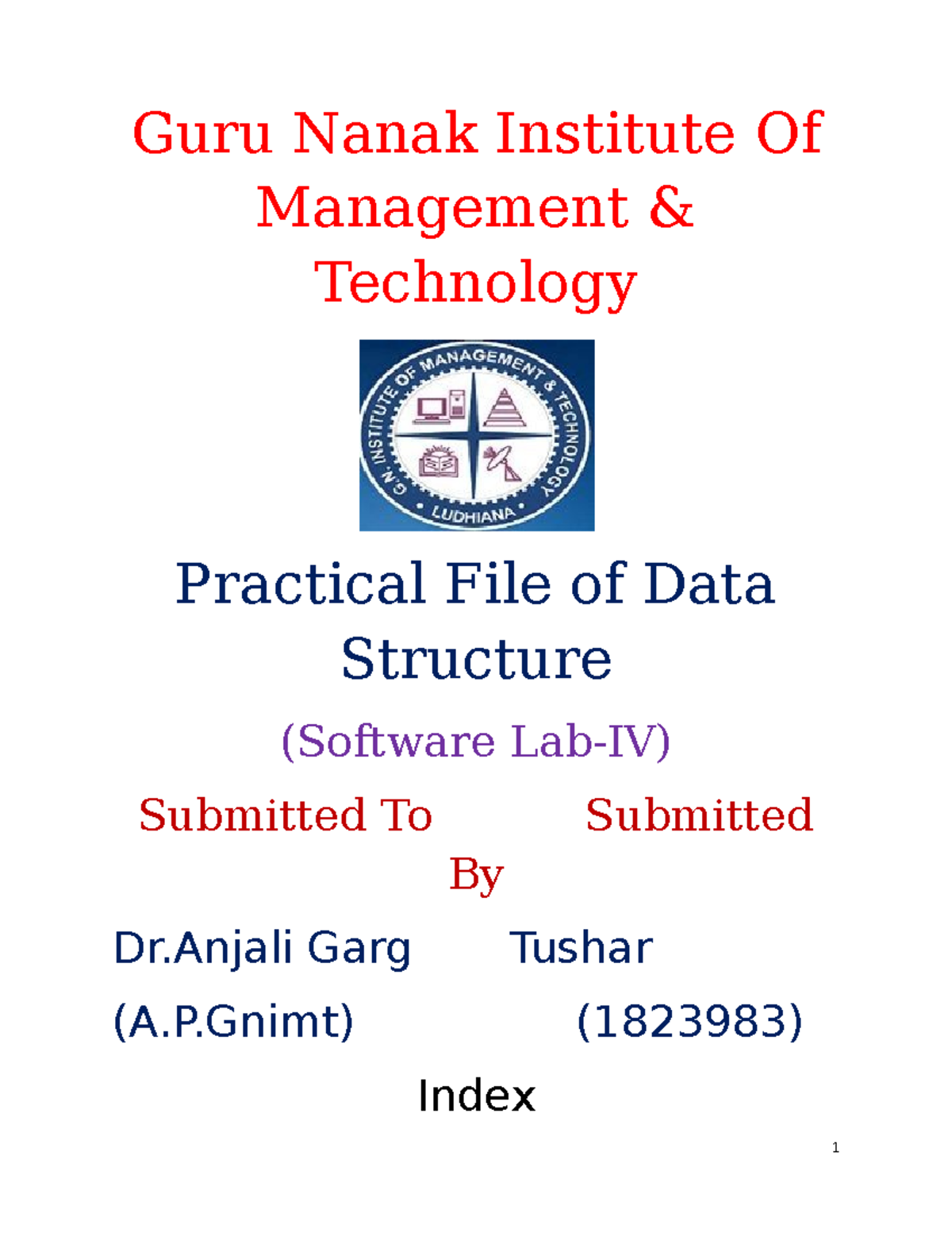 Data Structure Using C Programming - Guru Nanak Institute Of Management ...