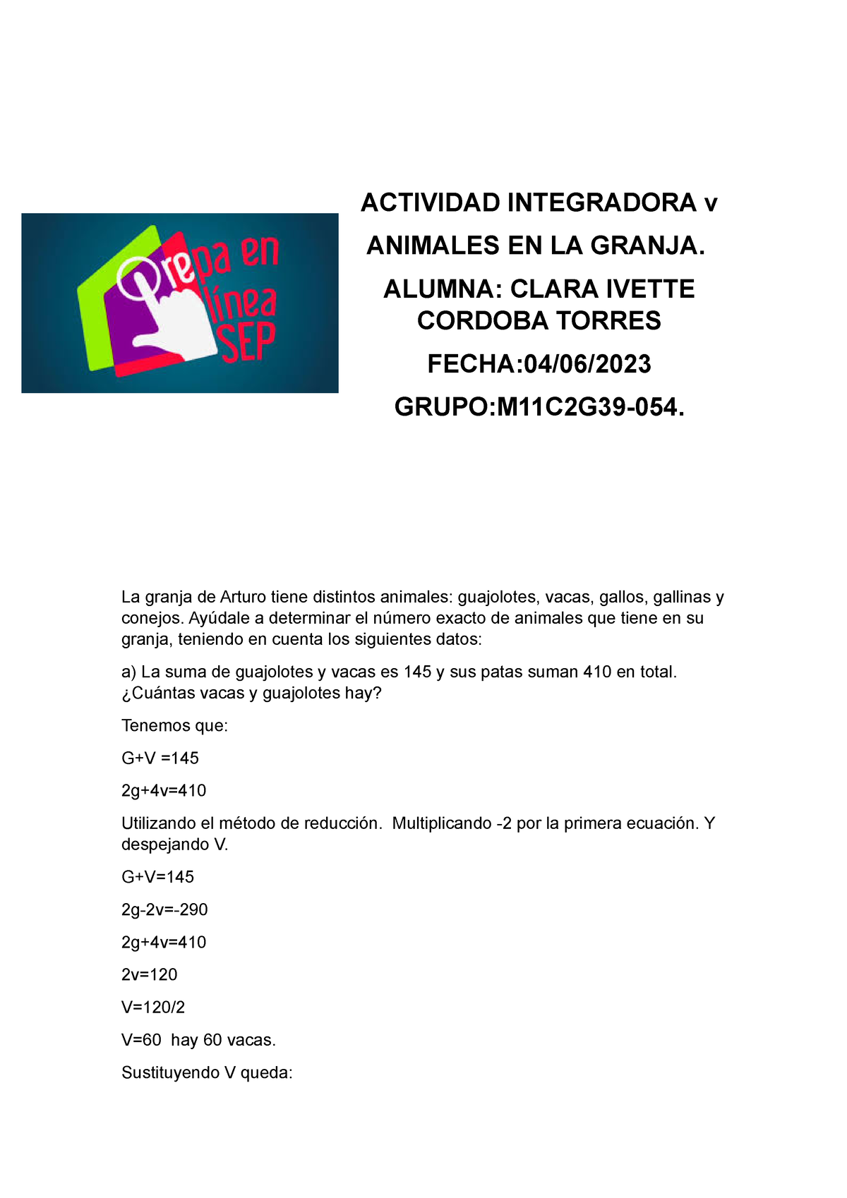 Cordobatorres Ivette M11S2AI4 - ACTIVIDAD INTEGRADORA V ANIMALES EN LA ...