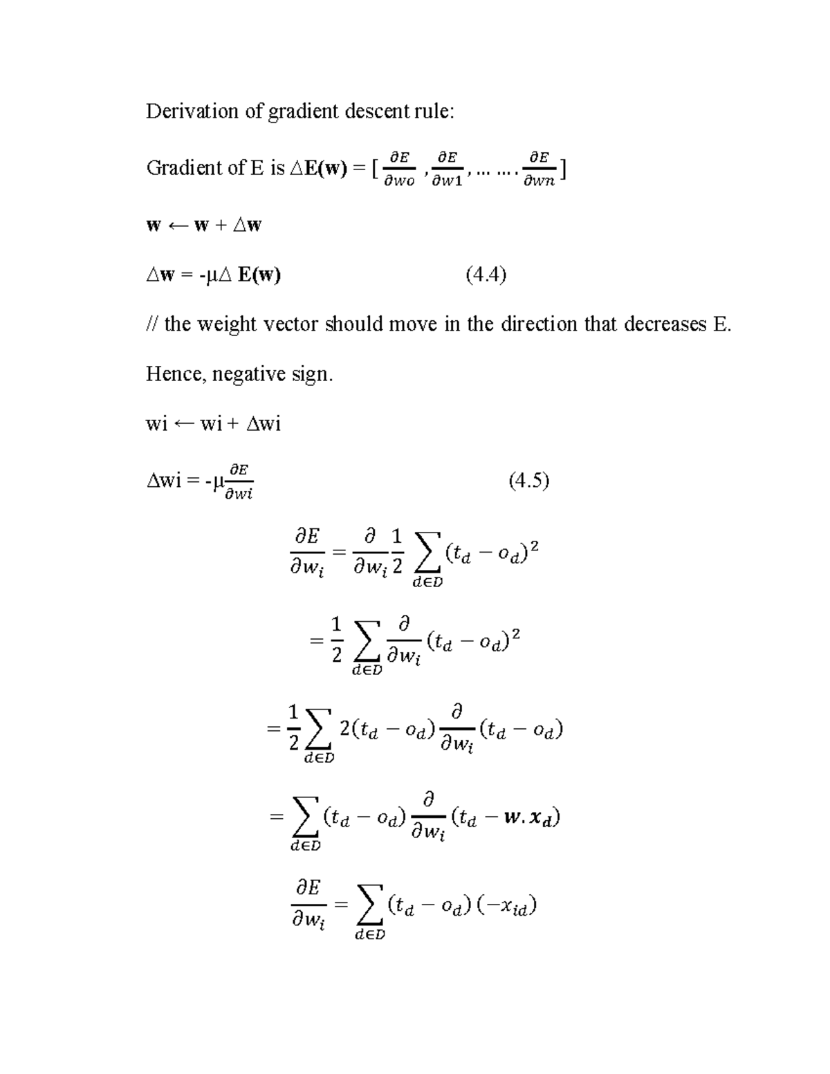 Gradient descent solution by lihahshhes kahhhhggftrav - Derivation of ...