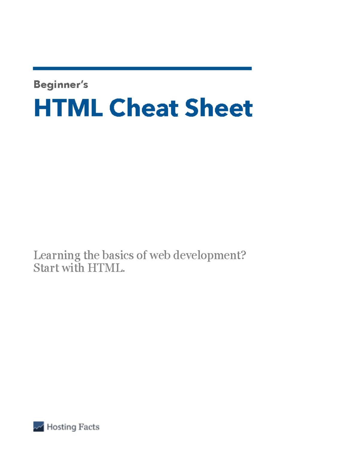 Beginner’s HTML Cheat Sheet - Beginner’s HTML Cheat Sheet Learning The ...