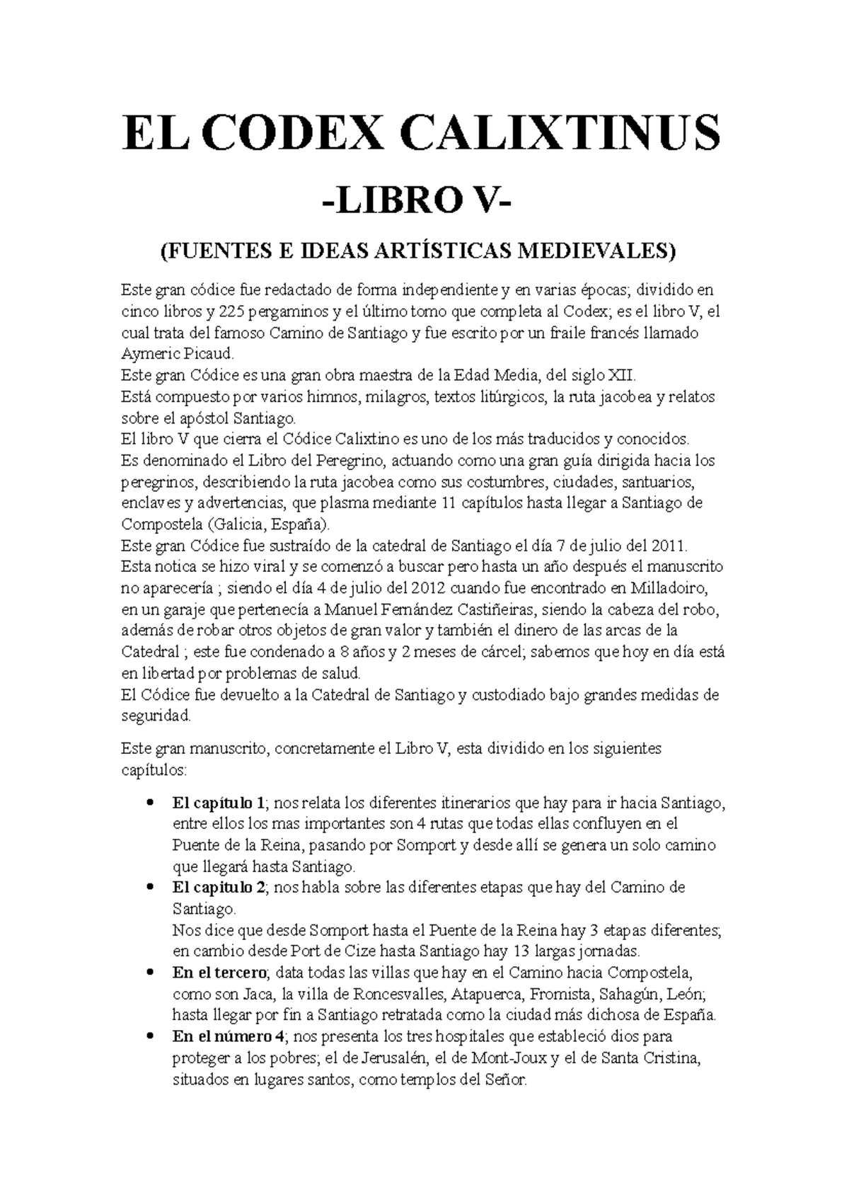 EL Codex Calixtinus - EL CODEX CALIXTINUS -LIBRO V- (FUENTES E IDEAS ...