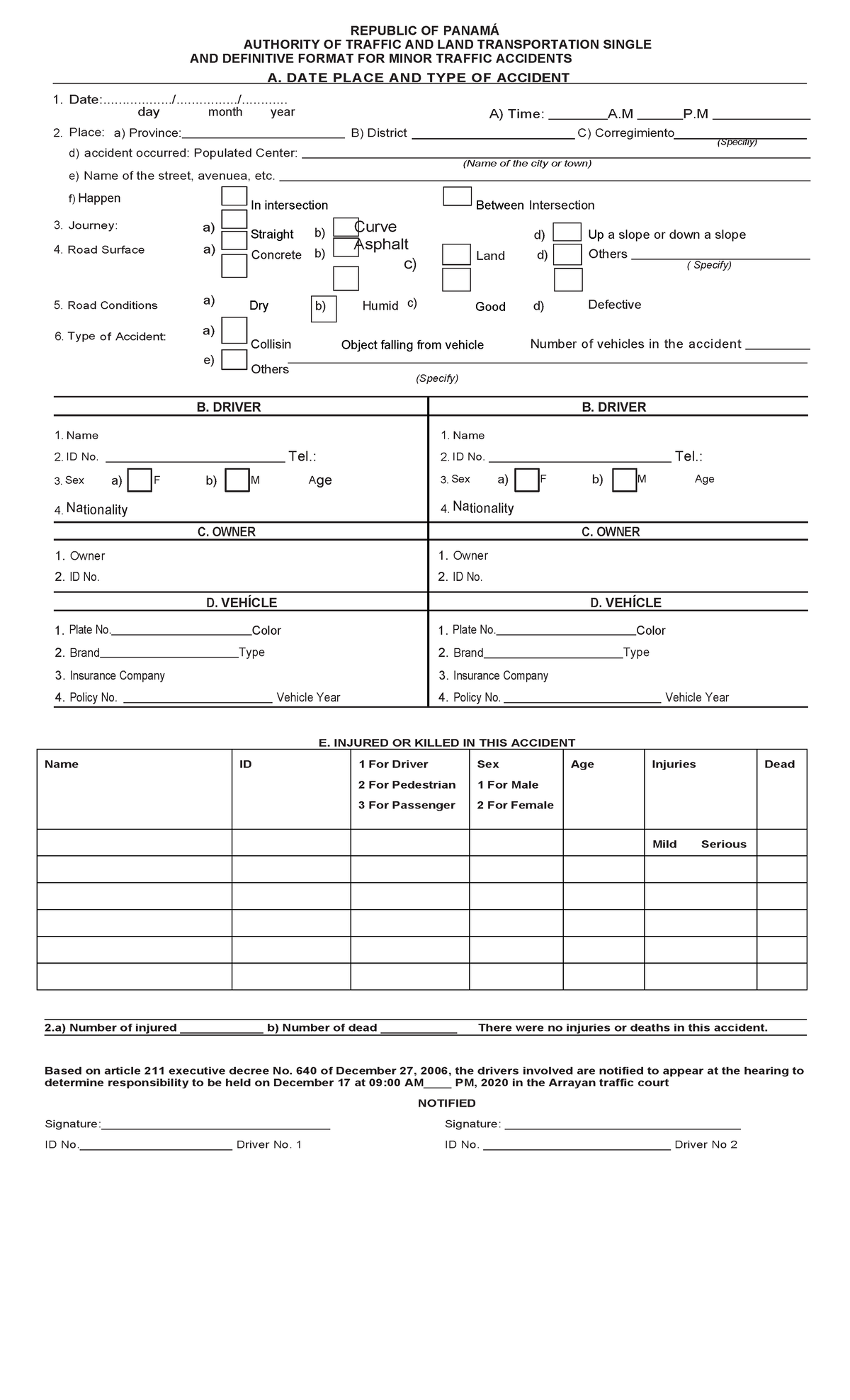 Authority OF Traffic AND LAND Transportation Single AND Definitive ...