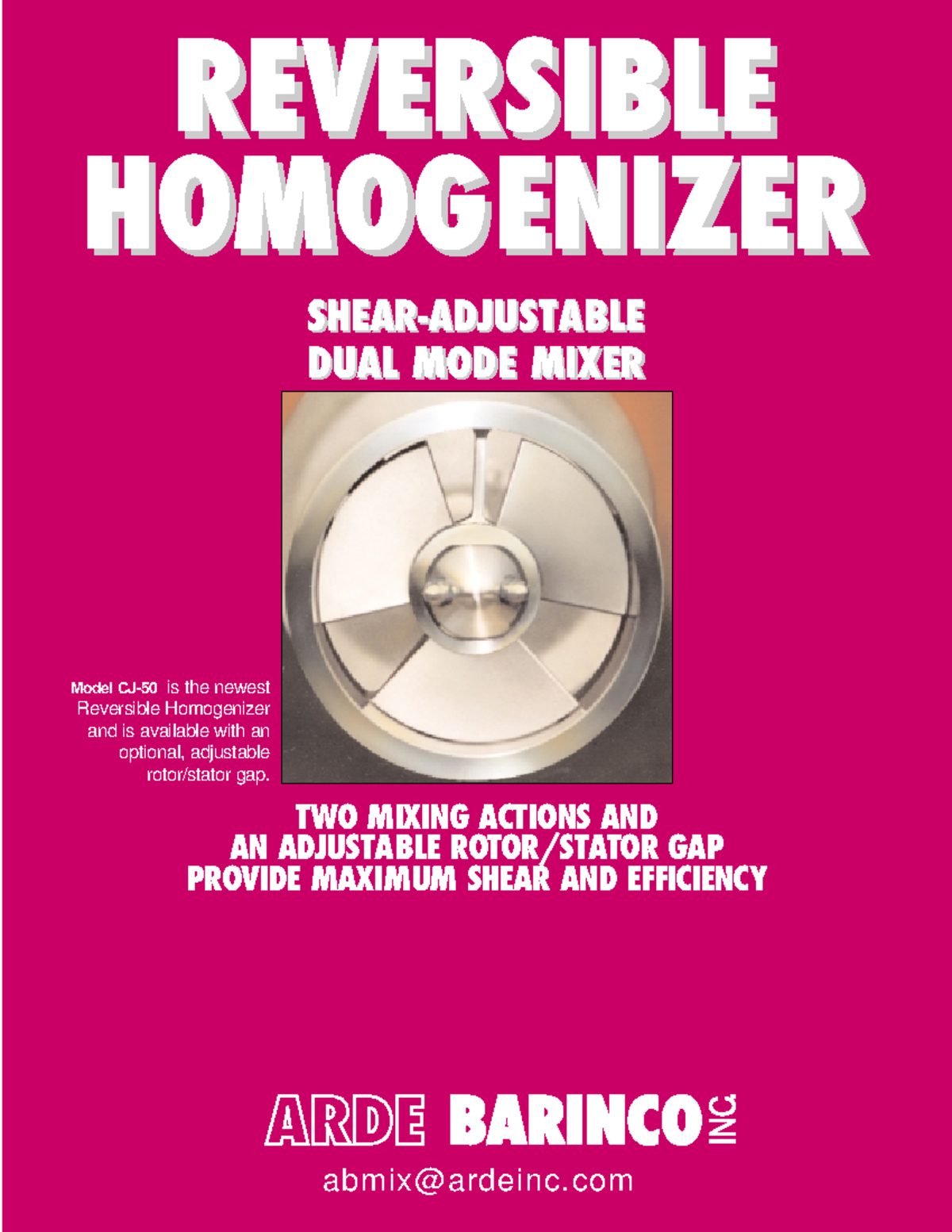 Barinco homogenizer Manual de uso REVERSIBLEREVERSIBLE HO