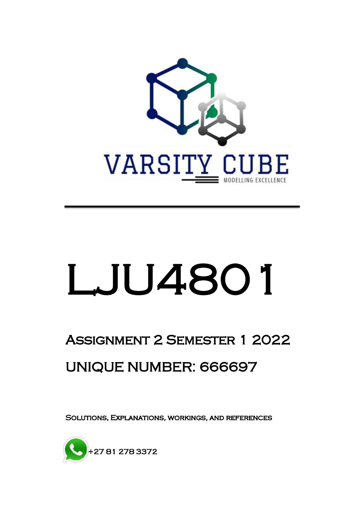 lju4801 assignment 1 semester 2 2023