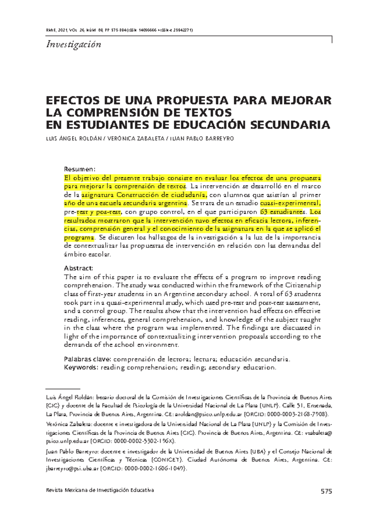1405-6666-rmie-26-89-575 Subrayado - Revista Mexicana de Investigación ...