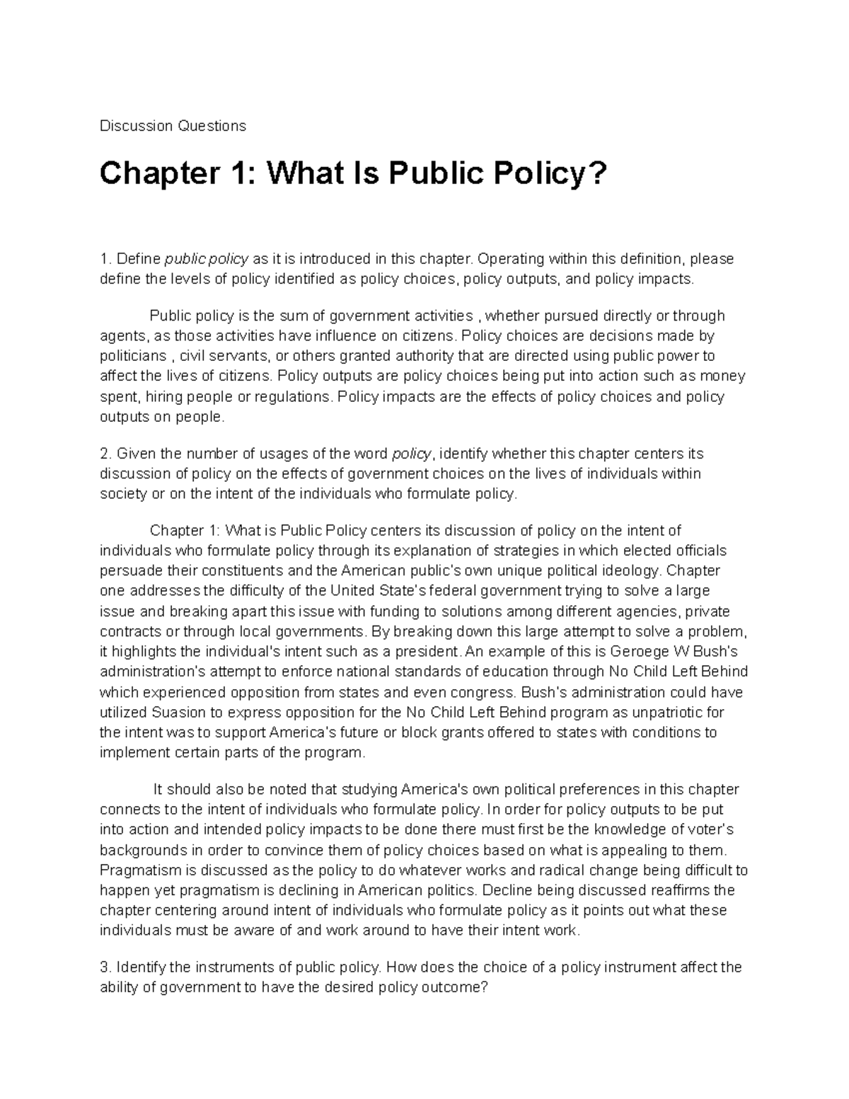 public policy introduction essay