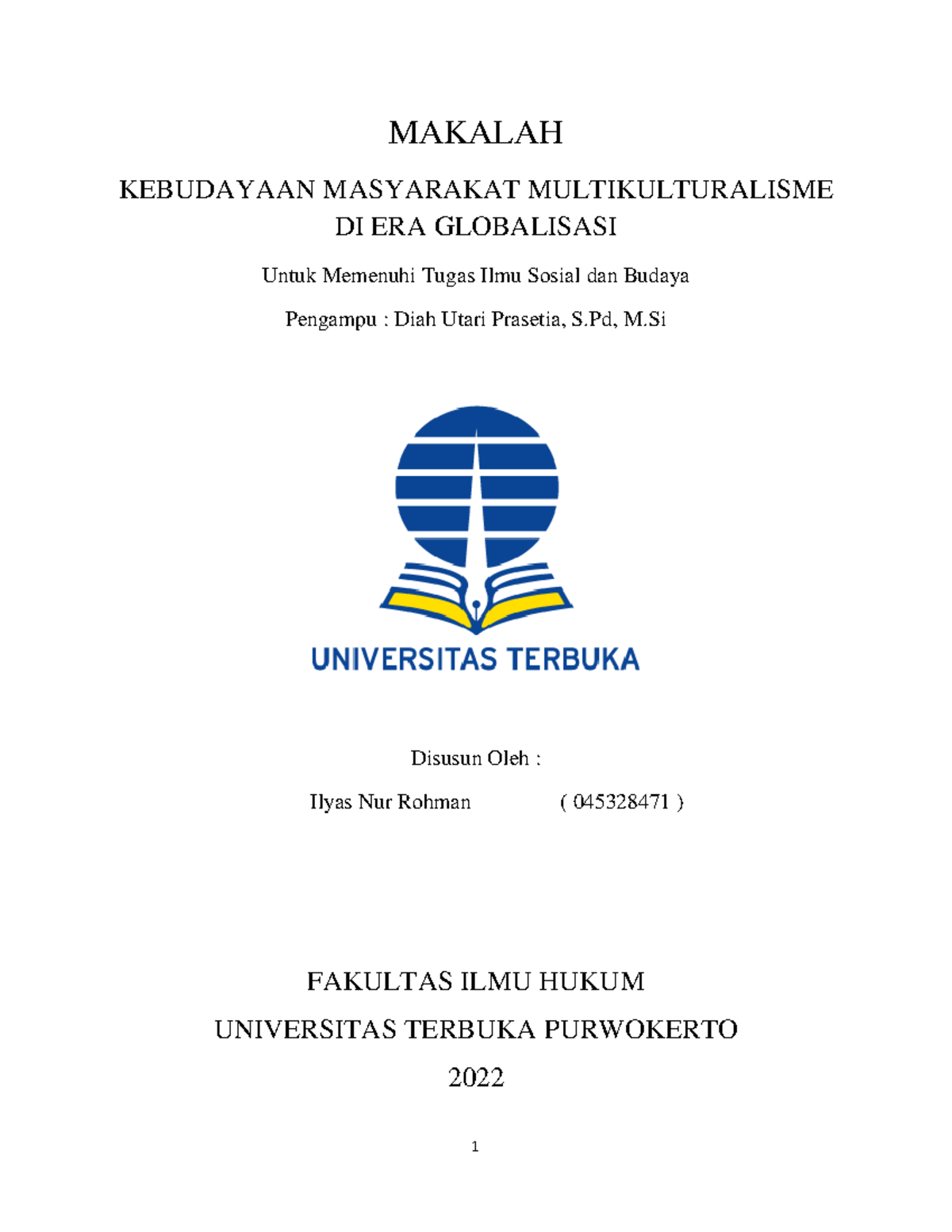 Tugas 2-Makalah-Multikulturalisme Sosial Budaya - MAKALAH KEBUDAYAAN ...