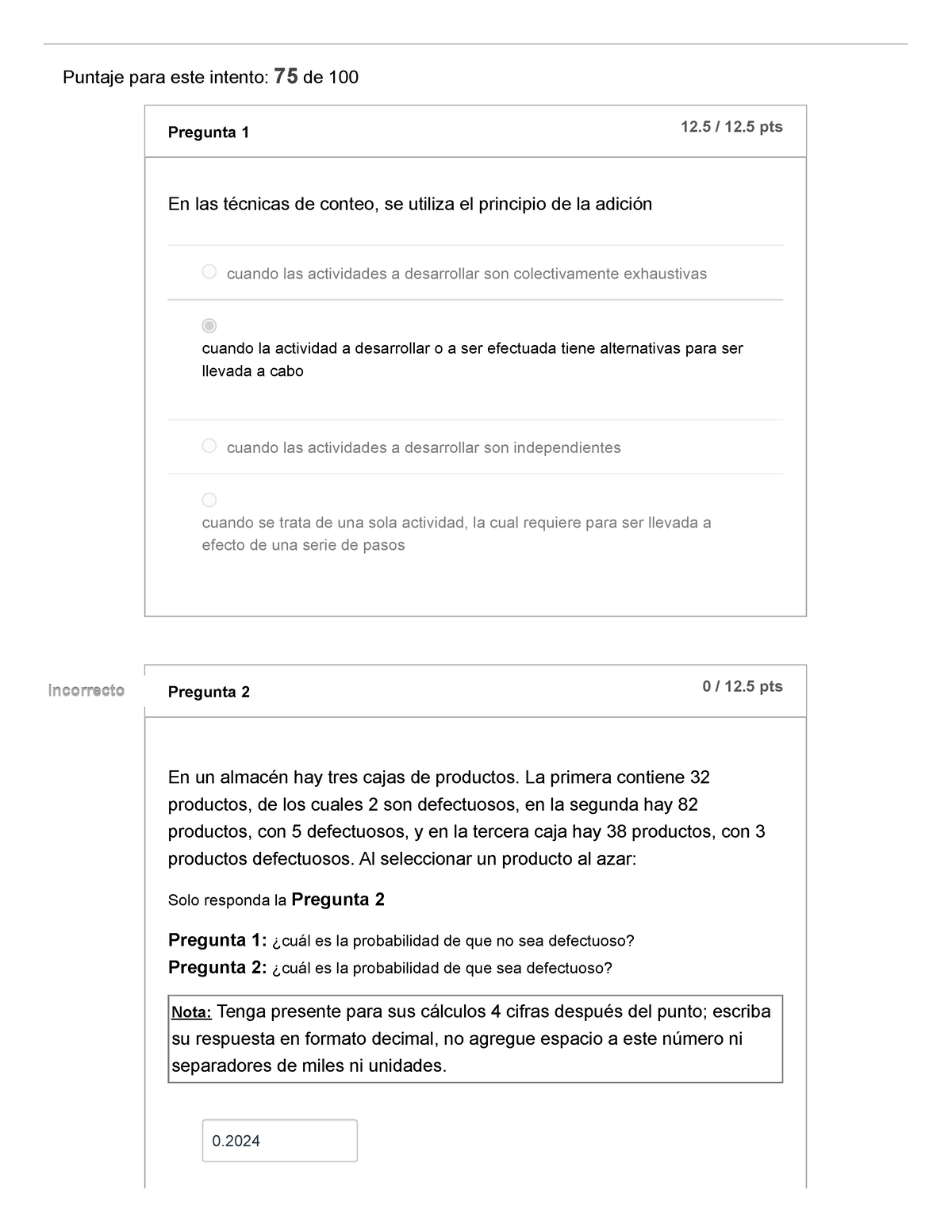 Actividad De Puntos Evaluables - Escenario 6 - Probabilidad - Puntaje ...