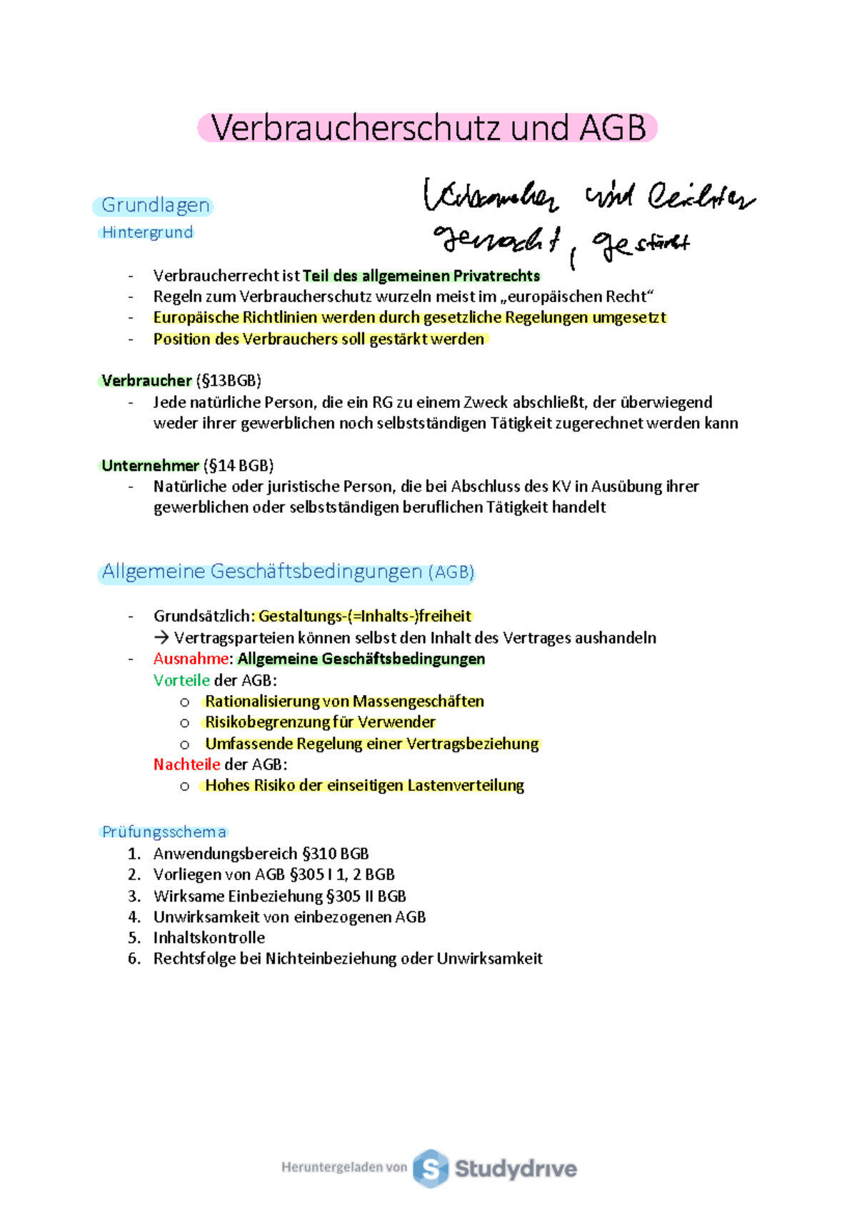 Agb: Grundlagen Zu Formulararbeitsverträgen / 2.2 Kontrolle – GCXI