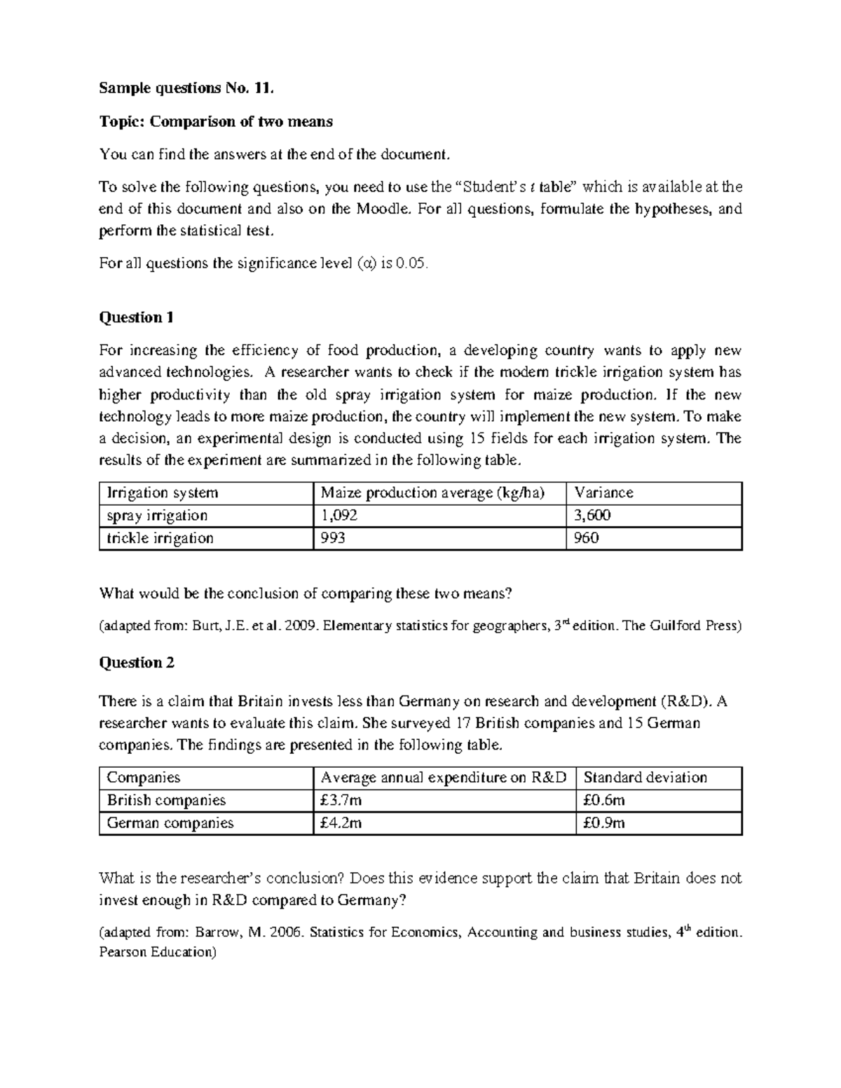 11. Sample questions - notes - Sample questions No. 11. Topic ...