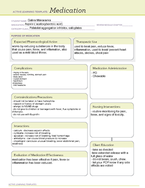 Insulin (humulin) - weekly clinical meds - ACTIVE LEARNING TEMPLATES ...