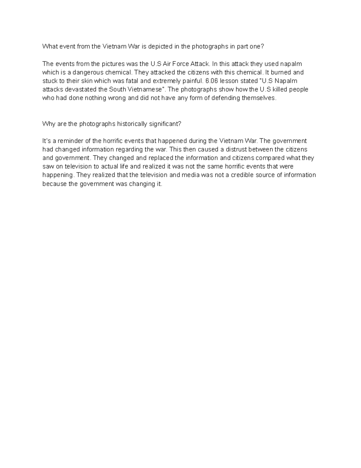 6.07 US History What event from the Vietnam War is depicted in the