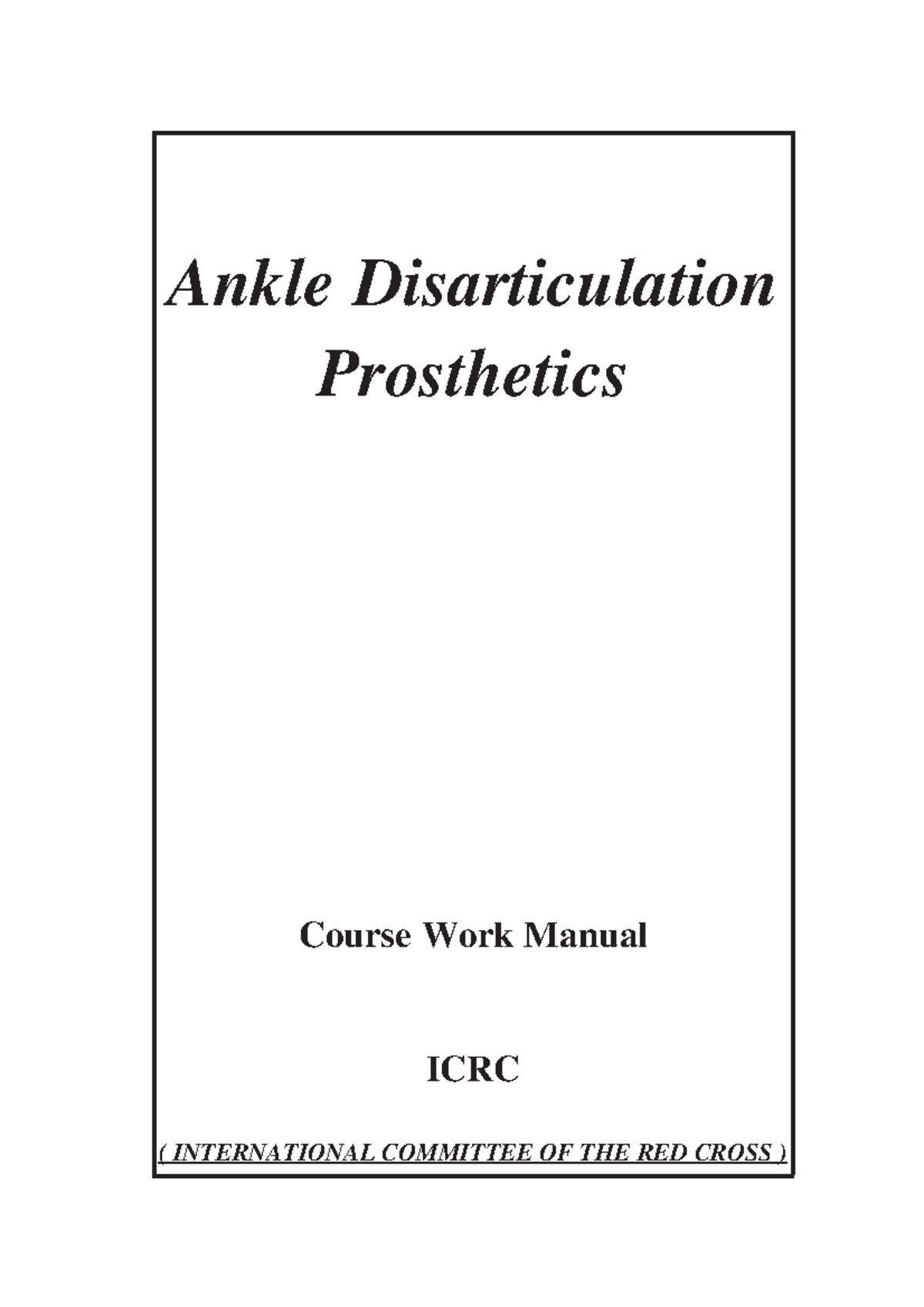 Ankle Disarticulation Prosthetic - Ankle Disarticulation Prosthetics ...