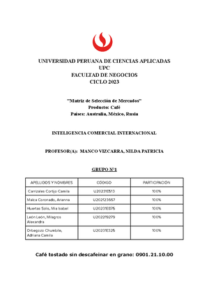 Trabajo Final AN97 Inteligencia Comercial Internacional 2023 VF ...