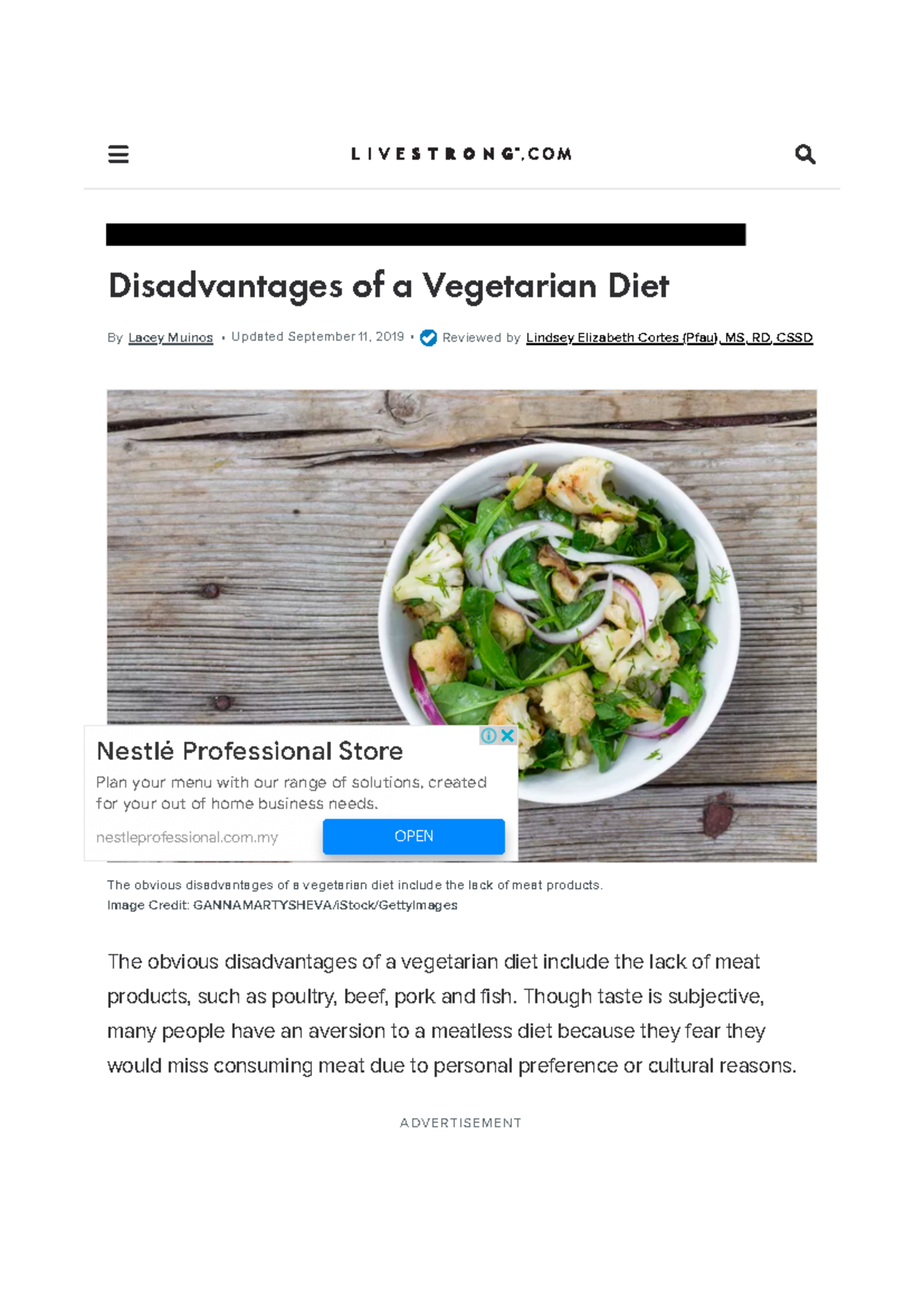 10 disadvantages of vegetarian diet essay