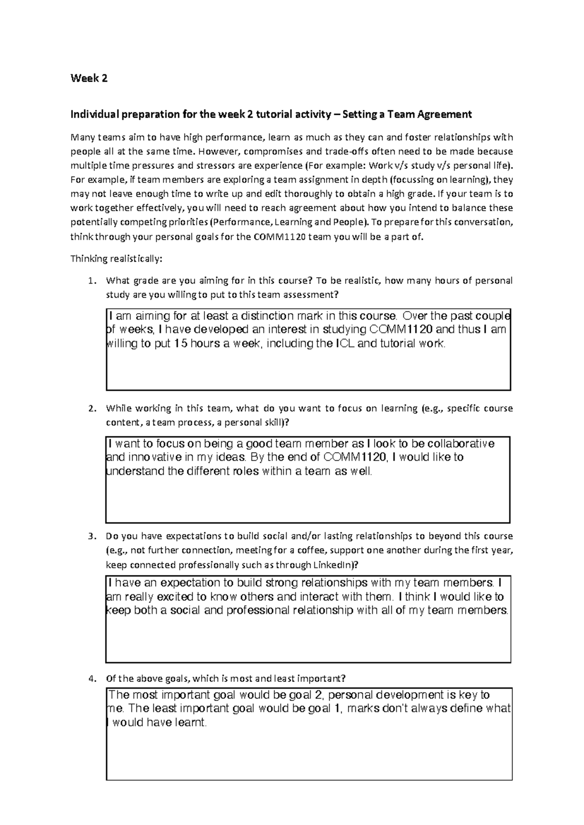 Week 2 tut prep - tutorial preparation, reflection and review. - Week 2 ...