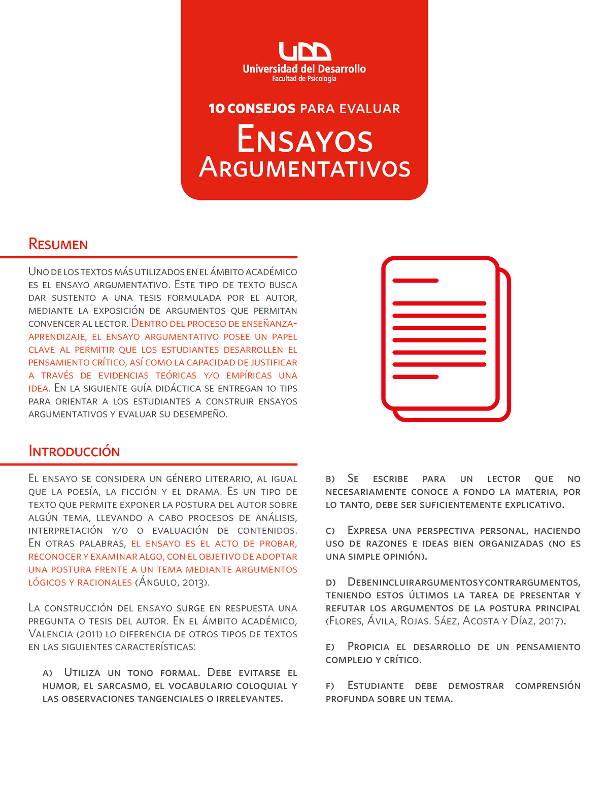 Consejos Para Elaborar Ensayos Argumentativos 10 Consejos Para Evaluar Ensayos Argumentativos