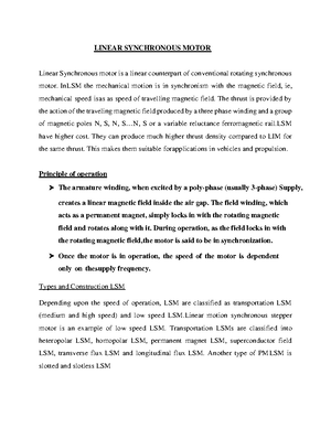 Synchronous motor - Notes on the subject SEM - UNIT 4 INTRODUCTION A ...