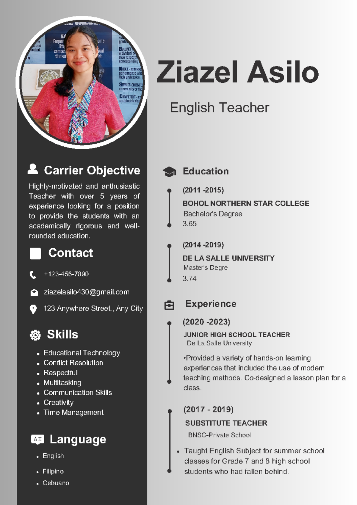 Copy of Modern Minimalist CV Resume 20240515 215534 0000 - Ziazel Asilo ...