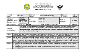 Financial Controllership Module - FINANCIAL CONTROLLERSHIP ...