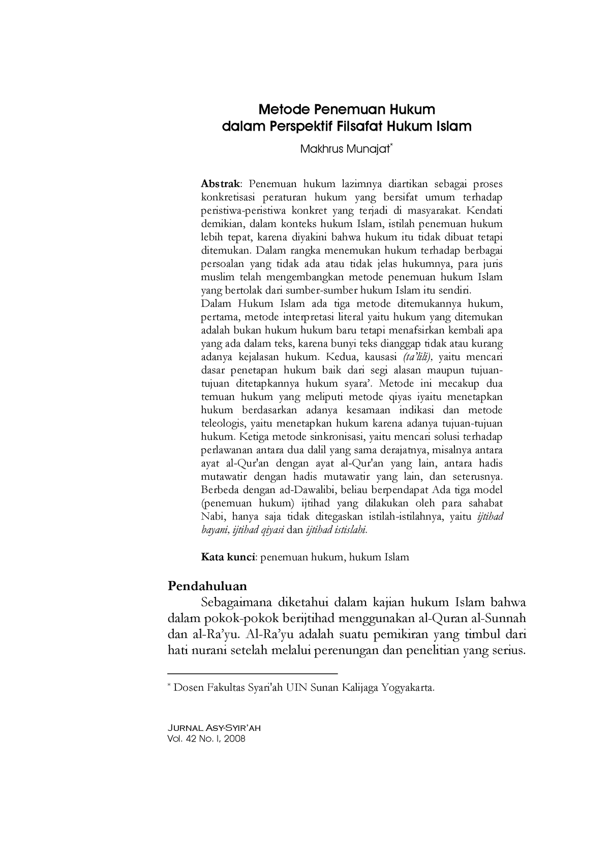 contoh essay filsafat hukum islam