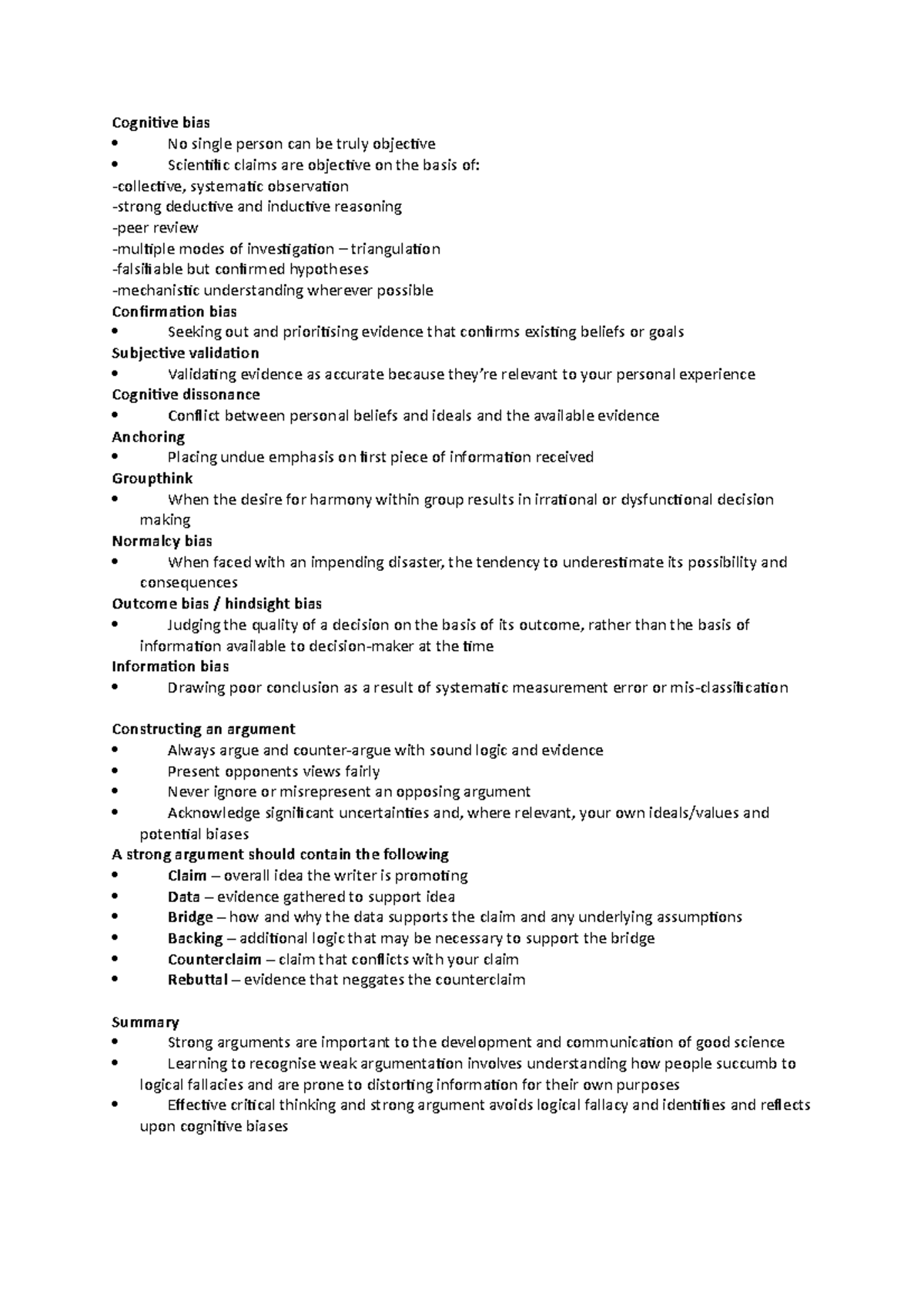 Good Science Vs Bad Science 2 - Cognitive Bias No Single Person Can Be 